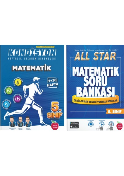 -5. Sınıf All Star Matematik Soru Bankası + Kondisyon Matematik Deneme 37 Hafta 2'li Set