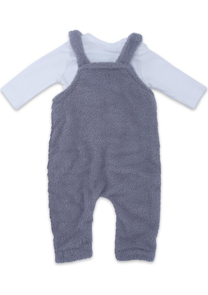 Unisex Ayıcıklı Peluş Salopet Mevsimlik Pamuk Penye 2'li Takım fiyatları