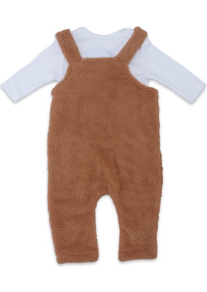 Unisex Ayıcıklı Peluş Salopet Mevsimlik Pamuk Penye 2'li Takım fiyatları