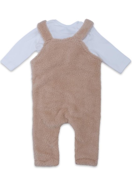 Unisex Ayıcıklı Peluş Salopet Mevsimlik Pamuk Penye 2'li Takım fiyatları