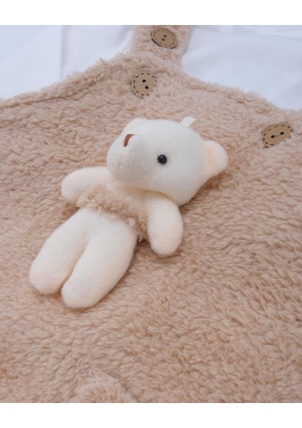 Unisex Ayıcıklı Peluş Salopet Mevsimlik Pamuk Penye 2'li Takım modelleri
