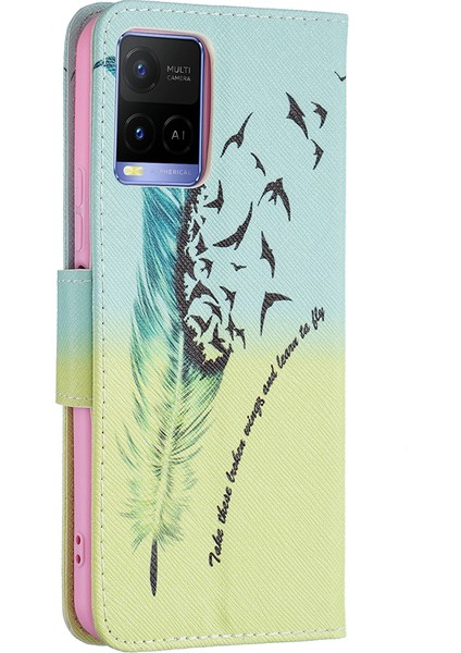 Vivo Y21 Pu Deri Telefon Kılıfı Standı Kitap Tasarımı (Yurt Dışından) indirimleri