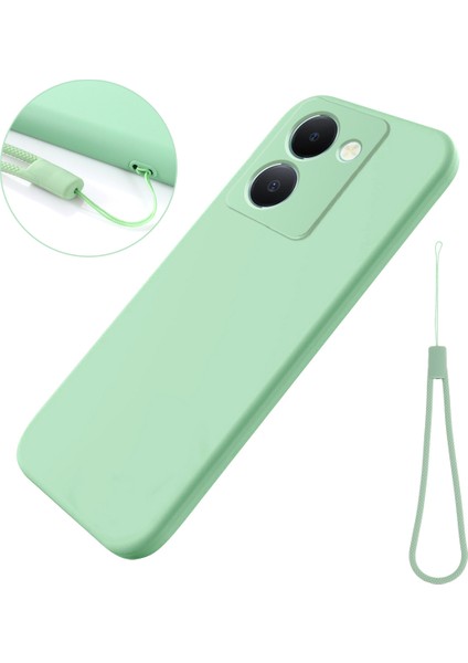 Vivo Y36 5g Yumuşak Astar + Sıvı Silikon Telefon Kapağı Kayışla Damla Koruma Kılıfı (Yurt Dışından)