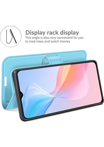 Vivo Y21 Pratik Tasarım Telefon Kasası Cüzdan Standı Litchi Cilt Flip Deri Telefon Kapak Kabuğu (Yurt Dışından) modelleri
