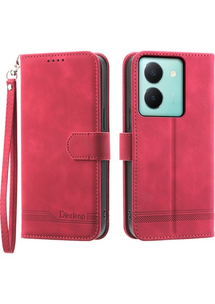 Vivo Y36 4g Çizgileri Artı Telefon Kasası Deri Cüzdan Standı Kapağı (Yurt Dışından)