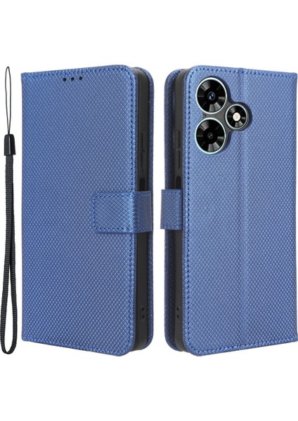 Hot 30I / Hot 30I Nfc X669 Deri Telefon Kılıfı Doku Dikkat Stand Cüzdan Kapağı (Yurt Dışından)