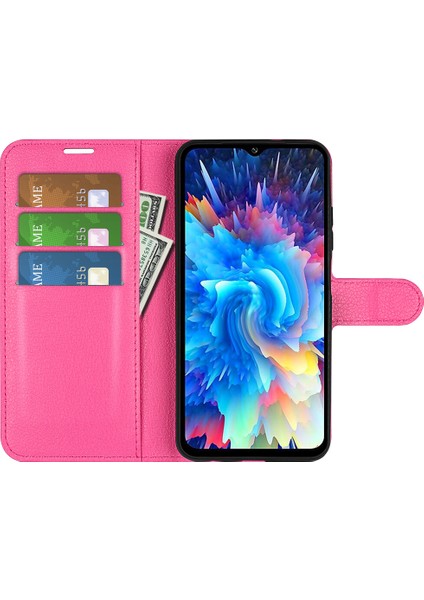 Infinix Hot 20 5g Çizilmez Telefon Kabuk Litchi Doku Pu Deri Cüzdan Anti-Damla Çevirmeli Halkalı Telefon Kılıfı Kılıfı (Yurt Dışından)