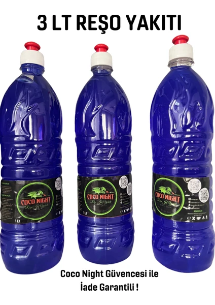 Coco Night Reşo Mangal, soba ve şömine Tutuşturucu jel yakıt 3 Litre