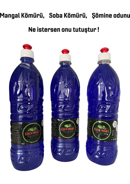 Coco Night Reşo Mangal, soba ve şömine Tutuşturucu jel yakıt 3 Litre