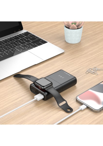 Power Wp 13 Magsafe Özellikli Akıllı Saat ve Telefon Için Taşınabilir Şarj