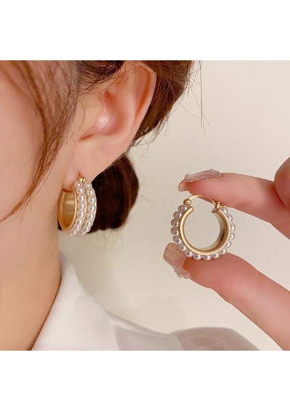 Vintage Daire Inci Küpeler, Hafif ve Çok Yönlü Küpeler (Yurt Dışından) fırsatları