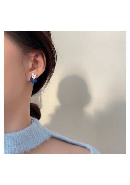 Sevimli Tavşan Küpeler, Mizaç Yüz Asimetrik Öğrenci Küpeleri (Yurt Dışından) fiyatları