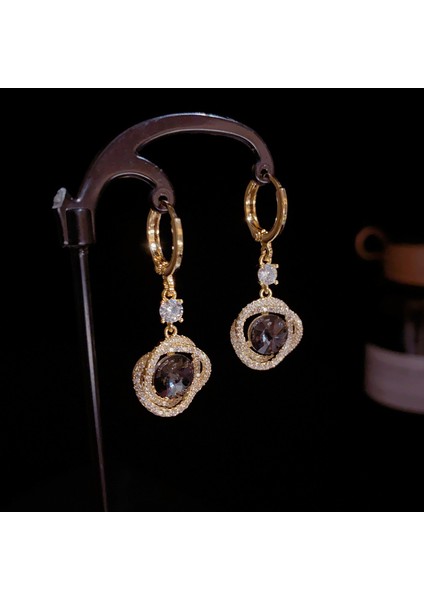 Twisted Zirconia Küpeler, Şık ve Narin Küpeler (Yurt Dışından)