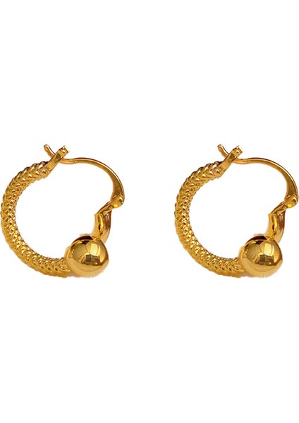 Basit Zarif Moda Metal Top Küpeler (Yurt Dışından)