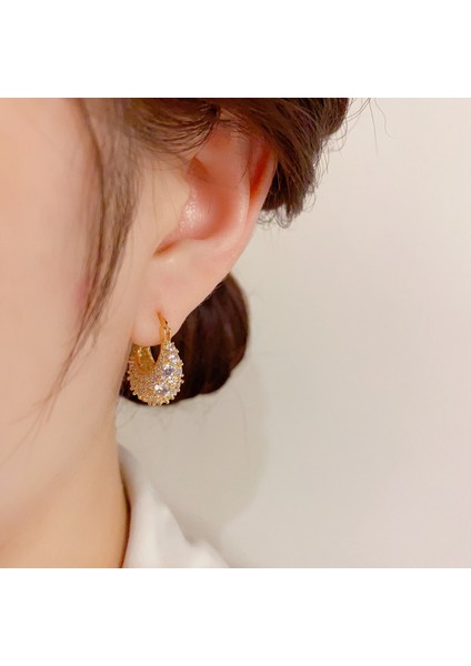 Narin Zirkonyum Peplum Premium Küpe (Yurt Dışından)