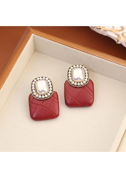 Bordo Deri Saplama Küpeler, Edebi Retro Etnik Tarz Küpeler (Yurt Dışından) fiyatları