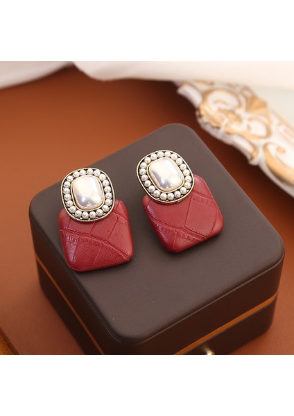 Bordo Deri Saplama Küpeler, Edebi Retro Etnik Tarz Küpeler (Yurt Dışından) modelleri