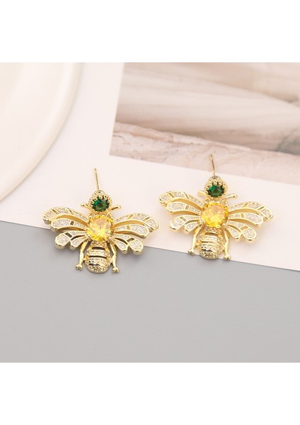 Zirkonya Arı Küpeler, Zarif Moda Küpeler (Yurt Dışından)