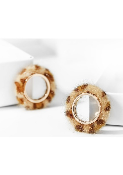 Peluş Moda Daire Küpeler, Her Gün Çok Yönlülük (Yurt Dışından)
