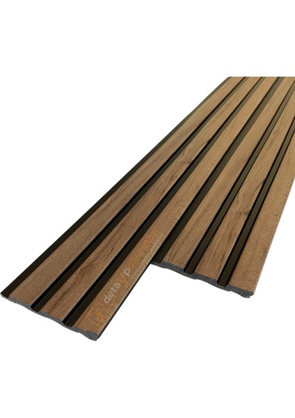 Detay Poliuretan Duvar Paneli ( 10 Adet - 11 x 290  cm ) Zer Siyah Meşe Dekoratif Lambri - Pvc Lambiri  DP-404-102-1