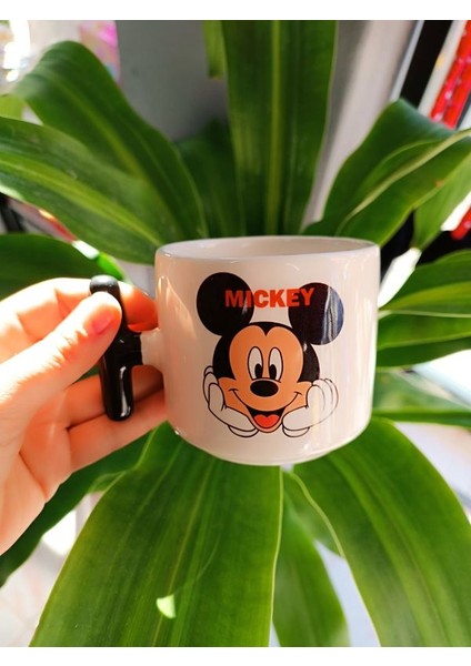Mickey Mause Baskılı T Kulplu Kupa Bardak
