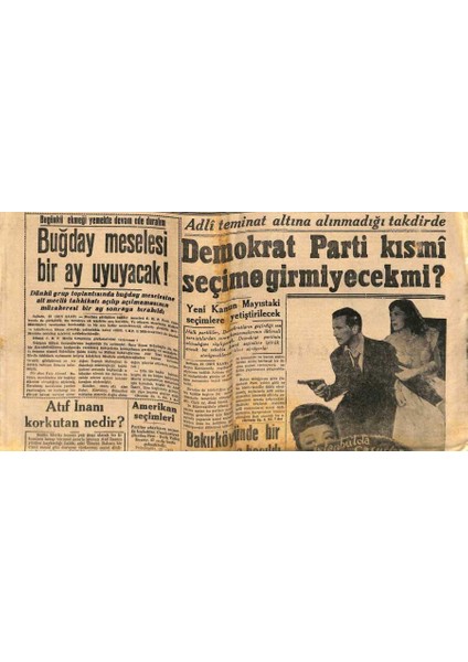 Son Saat Gazetesi 28 Nisan 1948 - Demokrat Parti Kısmi Seçime Girmeyecek Mi? GZ71055 fiyatları