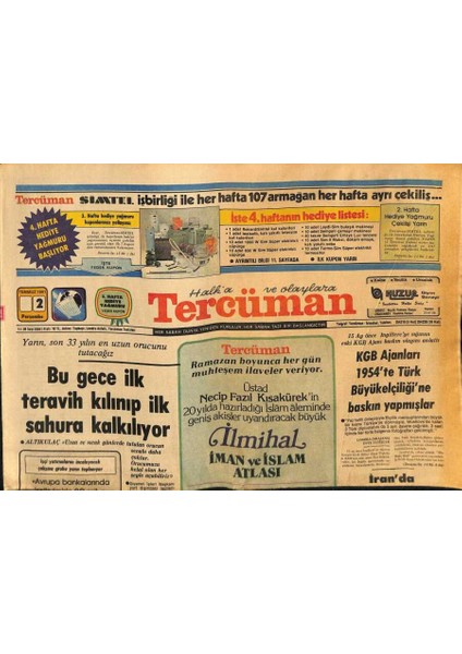 Tercüman Gazetesi 2 Temmuz 1981 - ve Fenerbahçe Bir Takım Transfer Etti... GZ70021 fiyatları
