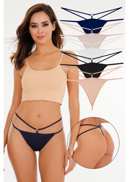 Kadın Kelebek Model Ipli String 5li Paket