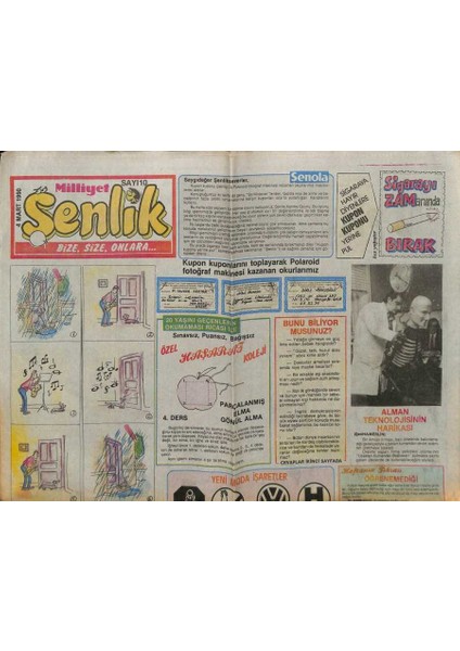 Milliyet Gazetesi Şenlik Eki 4 Mart 1990 - Sayı10 GZ71995