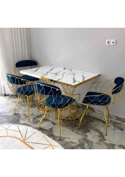 Sarmaşık 80*130cm 4 ad sandalye mutfak masası yemek masası
