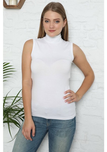 Bayan Balıkçı Yaka Sıfır Kol Body ECE01