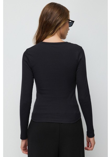 Uzun Basic Fitilli Kumaş Top Üst