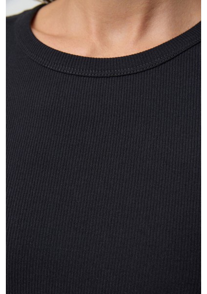 Uzun Basic Fitilli Kumaş Top Üst