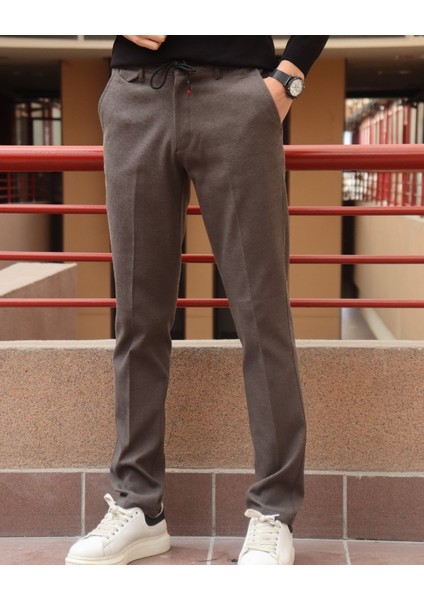 Erkek, Bel Bağcıklı, Yandan Lastikli, Regular-Fit, Old Money Culture Pantolon 23INP272