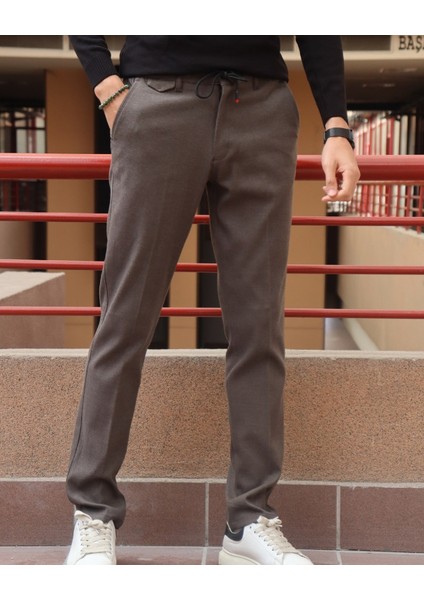 Erkek, Bel Bağcıklı, Yandan Lastikli, Regular-Fit, Old Money Culture Pantolon 23INP272 modelleri