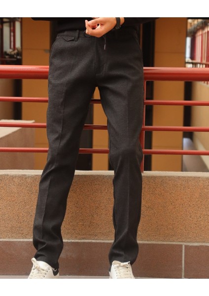 Erkek, Bel Bağcıklı, Yandan Lastikli, Regular-Fit, Old Money Culture Pantolon fiyatları