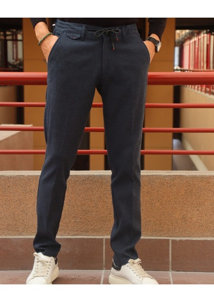 Erkek, bel bağcıklı, yandan lastikli, Regular-Fit, Old Money Culture pantolon fiyatları