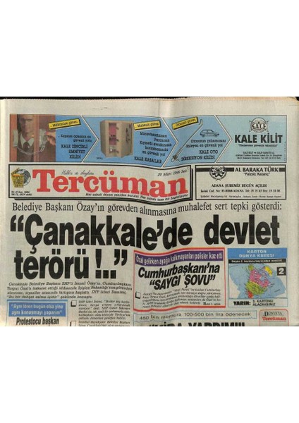 Tercüman Gazetesi 20 Mart 1990 - 10 Bin 600 Tarım Işçisi Greve Başladı GZ74624
