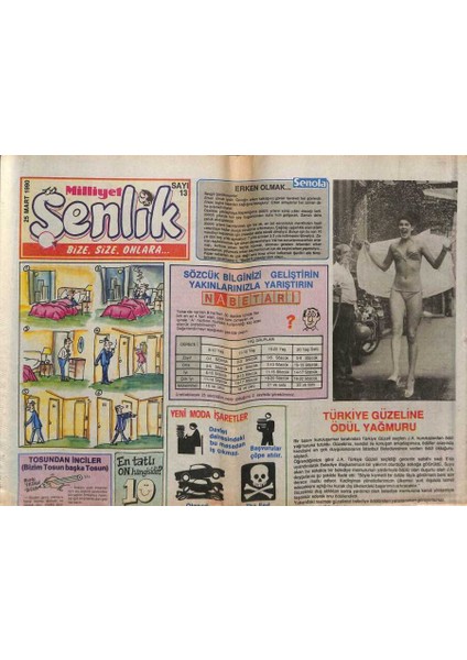 Milliyet Gazetesi Şenlik Eki 25 Mart 1990 - Sayı 13 GZ75023