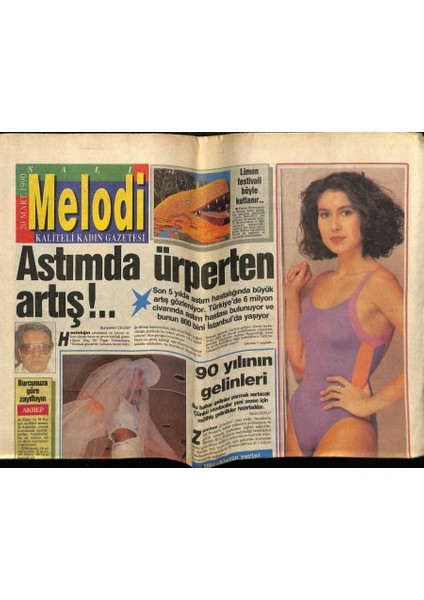 Sabah Gazetesi Melodi Eki 20 Mart 1990 - Astımda Ürperten Artış GZ75244