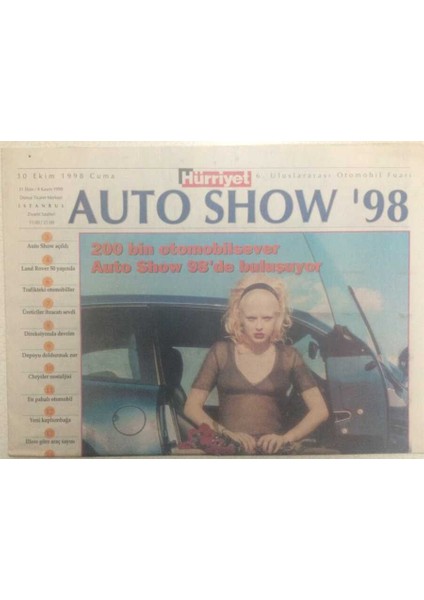 Hürriyet Gazetesi Auto Show Eki 30 Ekim 1998 - Otomobil Sevdasına 1,6 Katrilyon Harcadık GZ32829