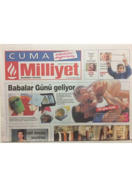 Milliyet Gazetesi Cuma Eki 13 Haziran 2003 - Yaz Tatilinde Marka Yarattı GZ32650