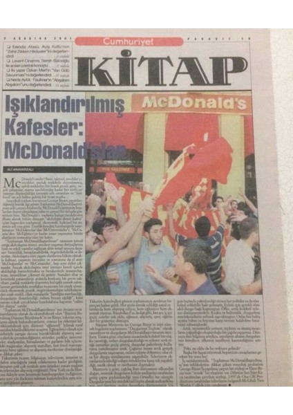 Cumhuriyet Gazetesi Kitap Eki 2 Ağustos 2001 - Bir Güney Trajedisi Abşalom,abşalom! GZ35607