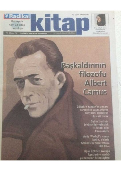 Radikal Gazetesi Kitap Eki 13 Eylül 2002 - Başkaldırının Filozofu Albert Camus GZ35336