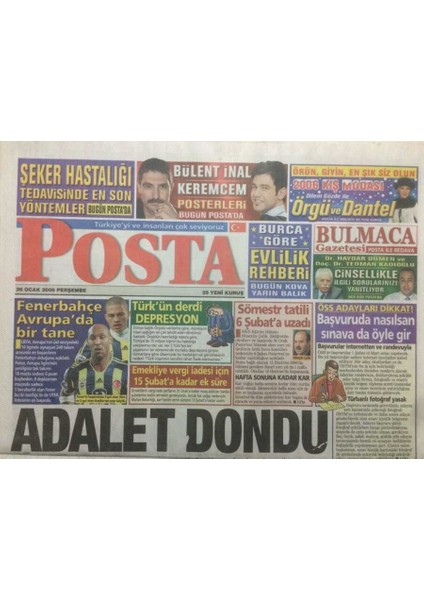 Posta Gazetesi 26 Ocak 2006 - Nilüfer Ikinci Kez Anne Olmaya Hazır GZ47931