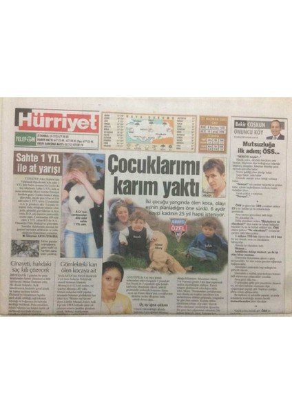 Hürriyet Gazetesi 21 Haziran 2005 - Emre Belezoğlu Newcastle United Yolunda GZ48621