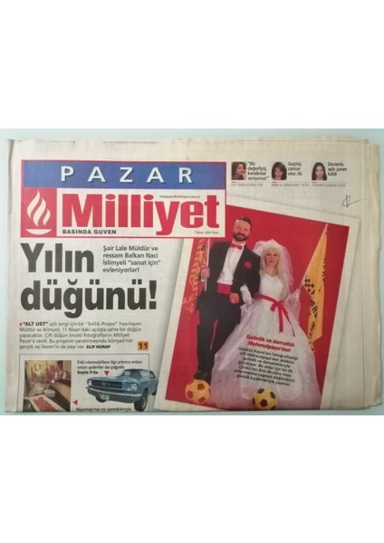 Milliyet Pazar Gazetesi 7 Nisan 2002 Başarı ve Mutluluk Bir Arada Olmaz -GZ33482