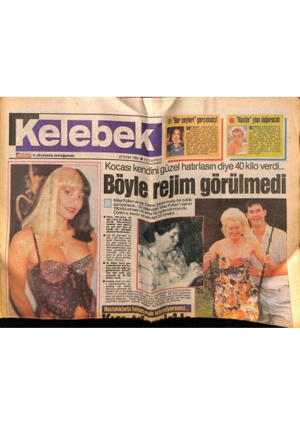Hürriyet Gazetesi Kelebek Eki 22 Ekim 1990 - Ali Poyrazoğlu Tiyatroda Rekora Koşuyor GZ75742