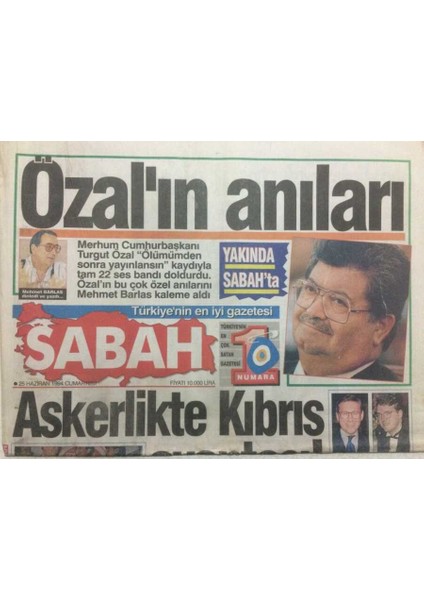Sabah Gazetesi 25 Haziran 1994 - Askerlikte Kıbrıs Avantası GZ35773