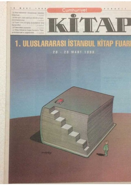 Cumhuriyet Gazetesi Kitap Eki 19 Mart 1998 - 1.uluslararası Istanbul Kitap Fuarı GZ51283
